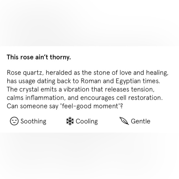 NIB Grace & Stella This Rose Ain’t Thorny Rose Quartz Facial Roller/Massager - Picture 7 of 12